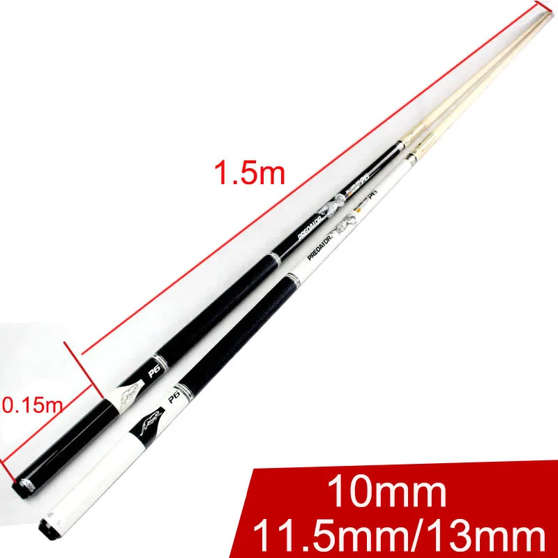 2016 Pool Cue Billiard Pool P6 5A Canadian Maple Shaft 13mm/11.5mm Tips 10mm With Extension Black/White Color Made In China