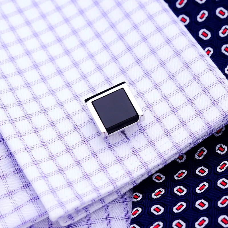 KFLK Jewelry shirt cufflinks for mens Brand Black cuff link Wholesale bouton High Quality Luxury Wedding Male Gift guests