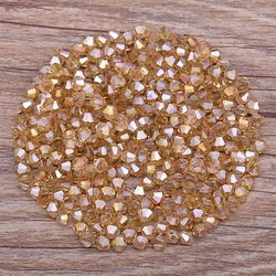 Champagne Glamour Beads 4mm 100pc Austria Crystal Bicone Beads 5301 Loose Beads Crafts Design Accessories S-77