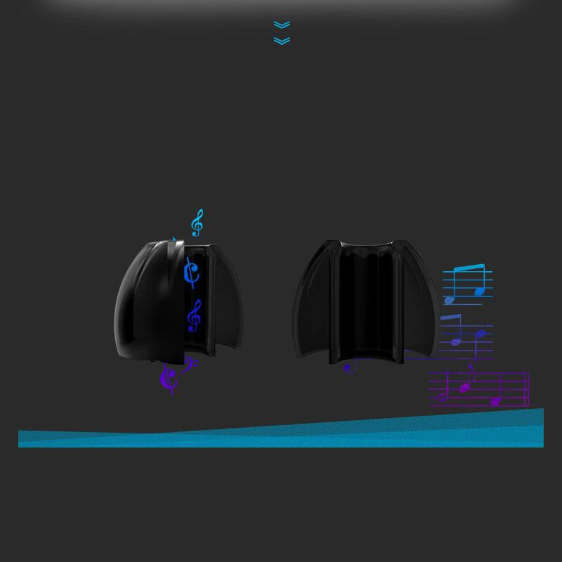 In-Ear-Ohrkappen für KZ-Kopfhörer, Silikon-Abdeckungen, Ersatz-Ohrhörer-Spitzen, Ohrhörer, Ohrstöpsel, Ohrpolster, Kissen, 6 Stück/3 Paar – Detail 6