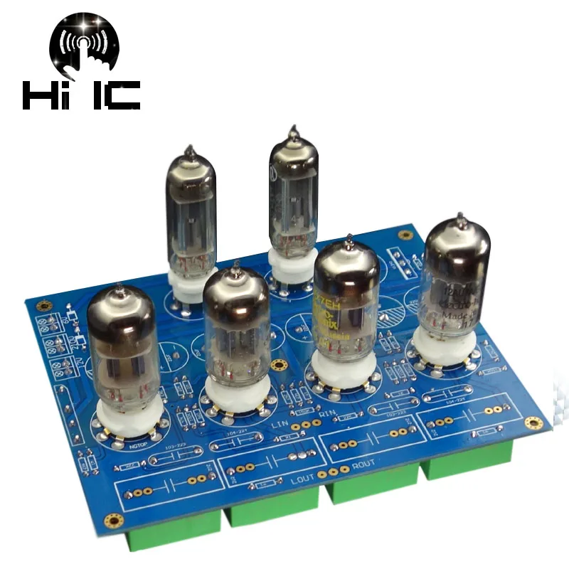 HiFi Tube Amplifiers Audio board Amplificador Pre-Amp Audio Mixer 6Z4*2+ 12AU7*2+12AX7*2 Valve Preamp Bile Buffer