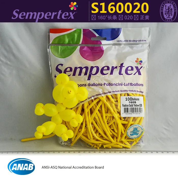 100 pz/lotto Americano Sempertex 160S Solido Colori di Magic In Lattice Lunghi Palloncini Festa di Nozze Decorazioni Di Compleanno Per Bambini Favori