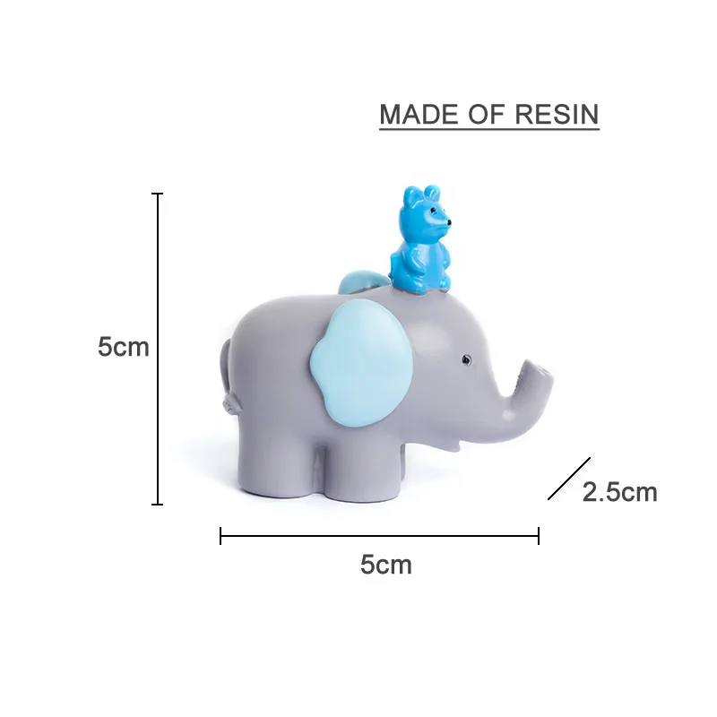 Mini Cute Resin Cartoon Elephant Cake Decoration Kid's Room Decoration Ornament Home Office Desk Decorative Ornament Toy Gift