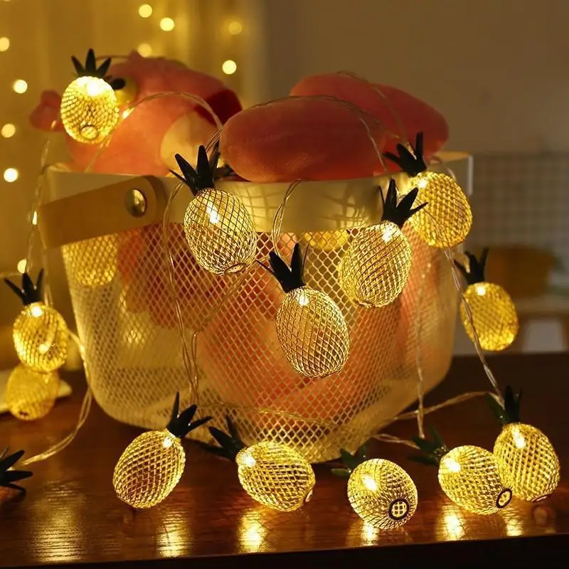 1.5/3M LED Pineapple String Light Ananas Fairy Light Home Bedroom Garden Christmas Wedding Party Decor Light Battery Operate