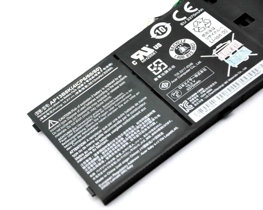 Laptop Batteries for Original R7 Batteries AP13B8K(4ICP6/60/80) 15.2V 3510mAh 53WH