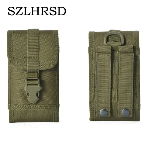 SZLHRSD For SERVO V5s Case Outdoor MOLLE Army Camo Camouflage Bag Hook Loop Belt Pouch for Wileyfox Pro Doogee BL12000 Pro