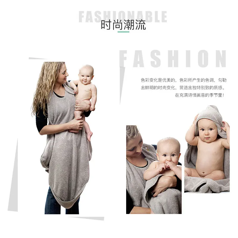 90CM*90CM Combed Cotton Baby Bath Towel Hooded Apron High Quality Towel Absorbent Kids Hooded Wipes Bath Towel