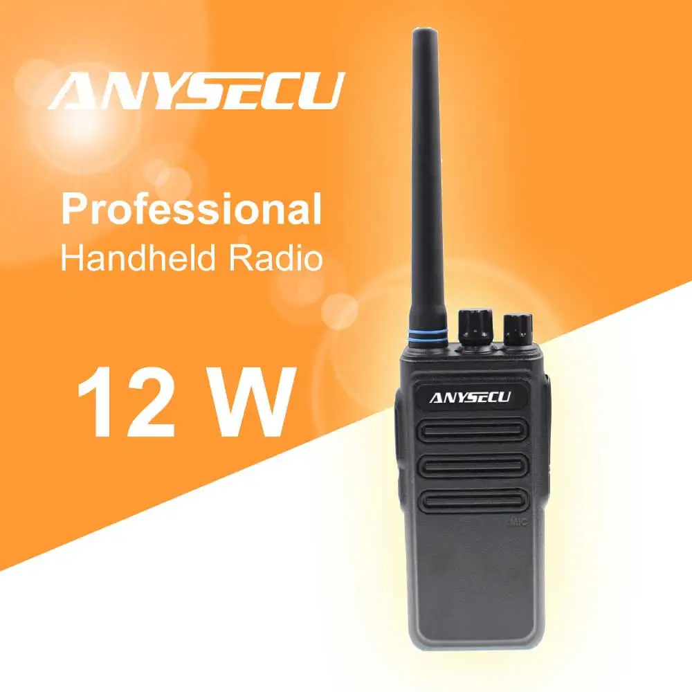 

ANYSECU AC-628 12W High Power Long Distance Walkie Talkie UHF 400-470MHz Wireless Intercom Analog 16CH Scrambler Two Way Radio