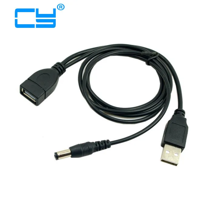 

USB 2.0 A Type Male To Female Extension Data Cable With Extra DC 5.5*2.1mm Power Plug