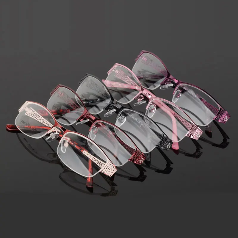 Reven Jate Halb Randlose Brillen Rahmen Optische Verordnung Halb-Rim Brille Spektakel Rahmen Für frauen Brillen Weiblich