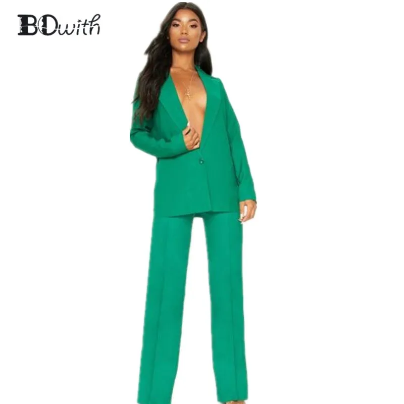 

Green Women Pant Suit Formal Ladies Business Suits Office Work Wear Female Suit For Weddings Female Suit Custom Made