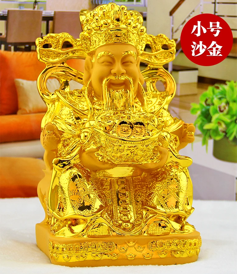 

The God of wealth, Mammon Sculpture, Plutus statue, open light, lucky Buddha, Feng Shui, ornaments, decorations figurine