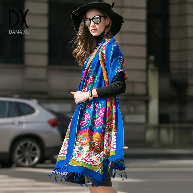 Fashion Large Shawls Scarf Luxury Brand Wool Wrap Muslim Hijab Poncho Plaid Blanket India Bandana 2017