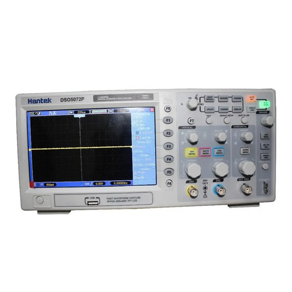 DSO5072P Digital Oscilloscope 70MHz 2 Channels 1GSa/s 7'' TFT LCD Record Length 40K USB AC110-220V