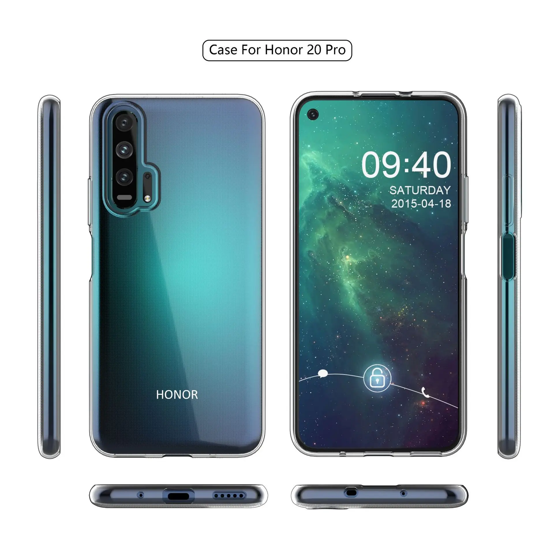Ultra-thin transparent Soft TPU case For Huawei Honor 20 Pro slim Protective back cover for huawei honor 20 20pro honor20 shell