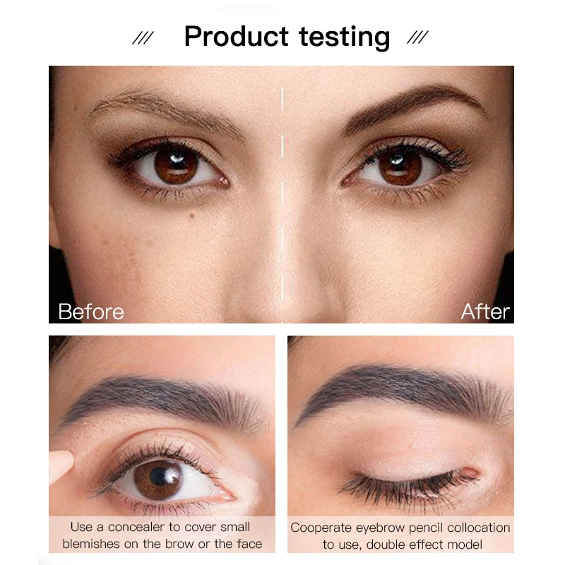 Pudaier Bút Chì Kẻ Lông Mày Che Khuyết Điểm Fix Kết Hợp Bộ Tạo Hình Eye Brow Trang Điểm Chống Thấm Nước Bền Bỉ Lông Mày Trang Điểm