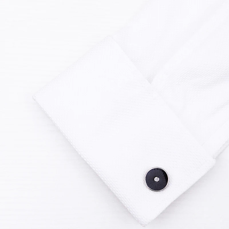 Kflk Sieraden Franse Shirt Mode Manchetknopen Voor Heren Merk Manchetten Links Groothandel Ronde Knop Zwarte Hoge Kwaliteit Gasten