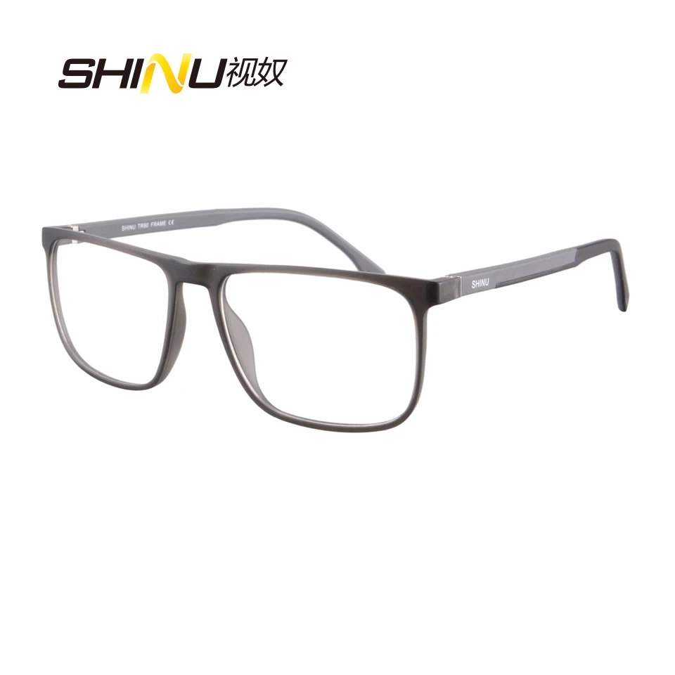 

SHINU Brand Men's Glasses Frame TR90 Eyeglasses Frame WIth Flex Hinge Prescription Glasses Frame For Men SH078 Frame Only