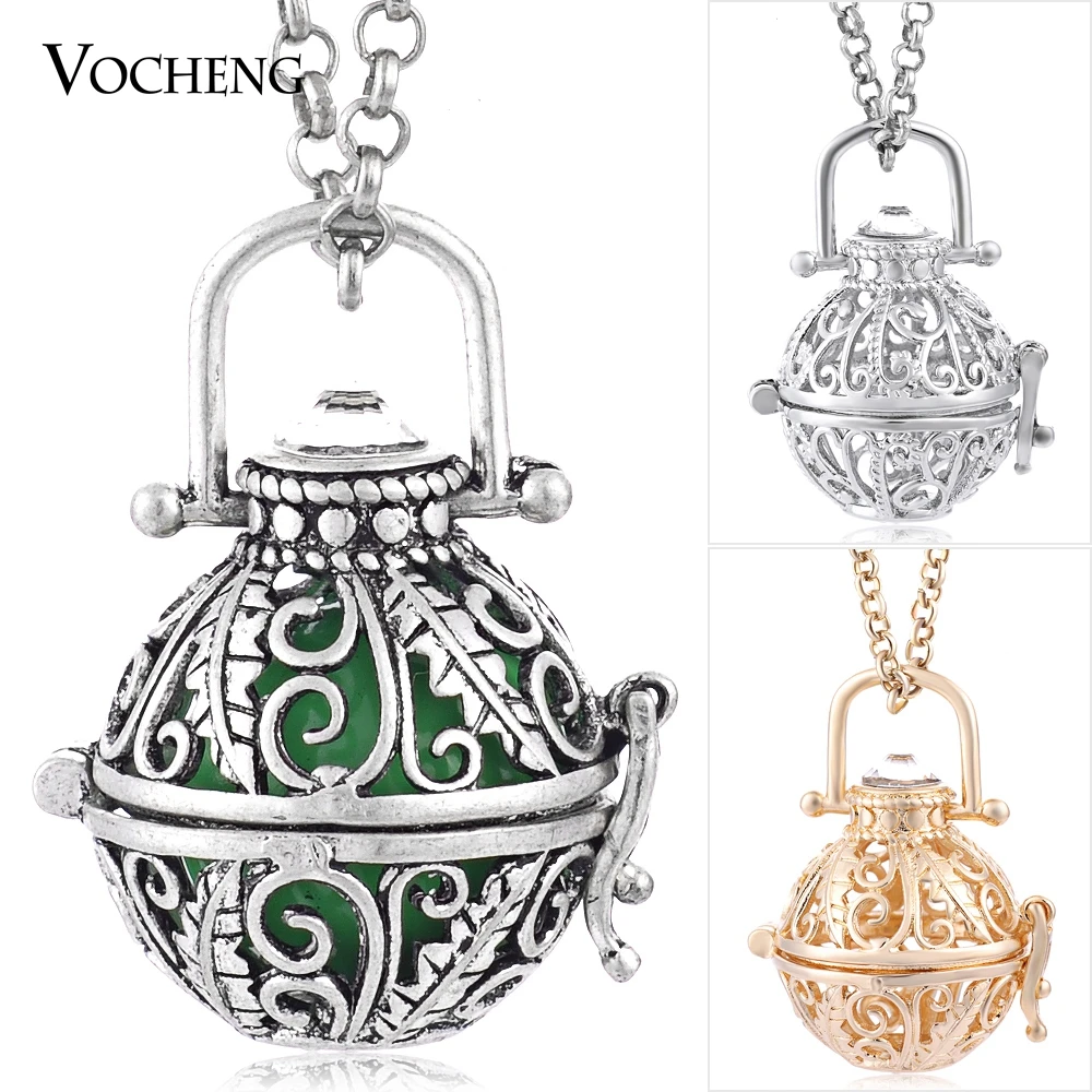 vocheng baby chime colar difusor de perfume medalhao cores joias pingentes com corrente de aco inoxidavel tamanhos 10 10 pol 01