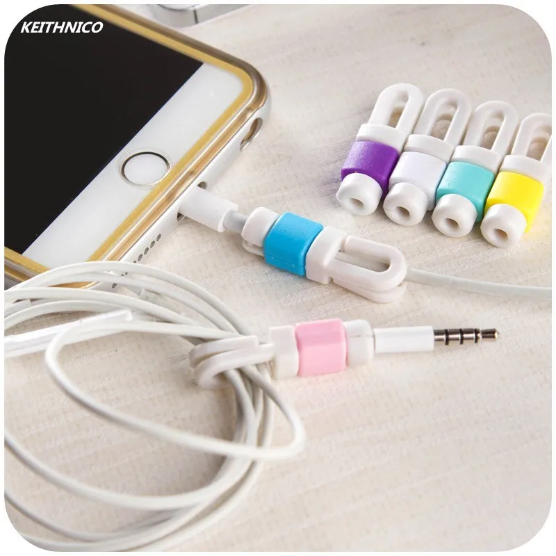 10 sztuk kabel Protector dla iphone słuchawki organizator drutu Earpods Cord Protector etui ochronne kolory nawijarka pokrywa