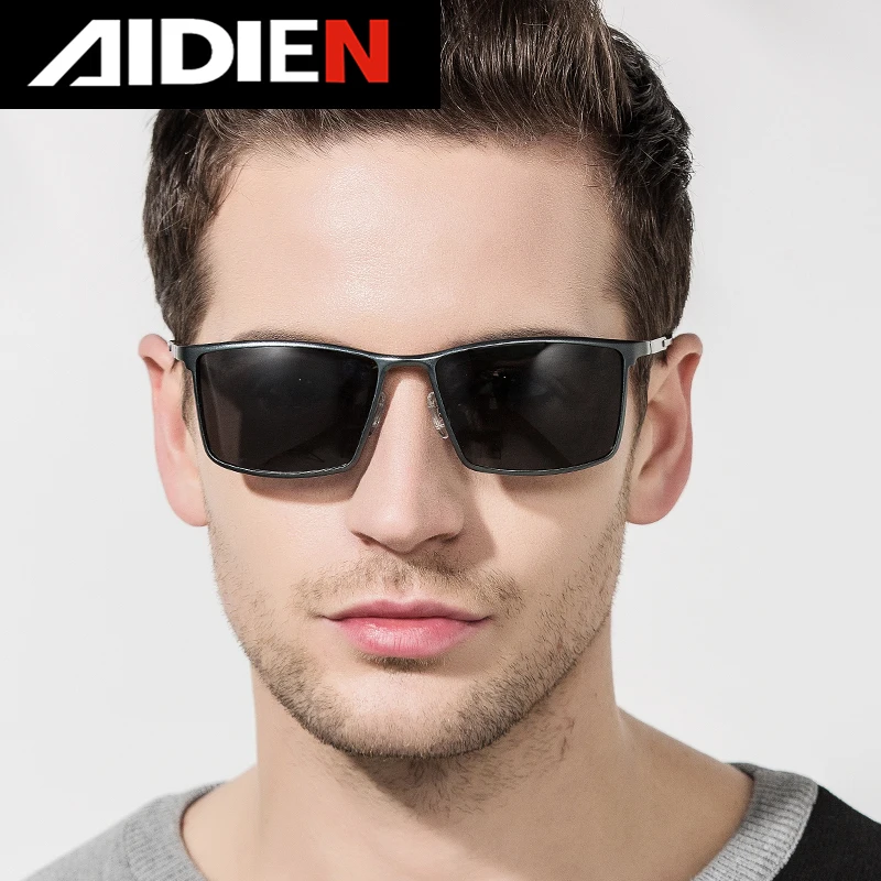 Men\'s sunglasses myopia with diopter polarized  prescription glasses UC400 retro anti-glare driving goggles square black shades