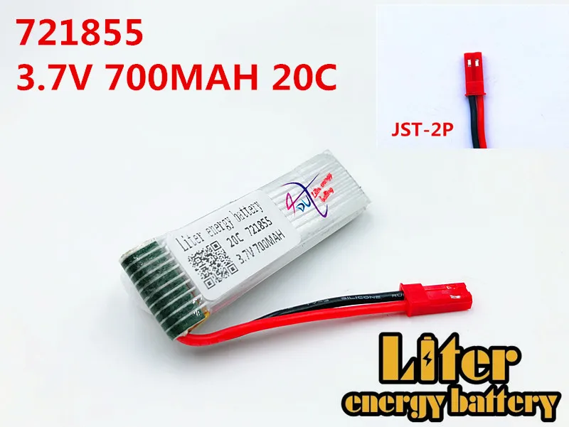 3.7V 700mAh Li-polymer For WLtoys V929 V949 V959 V212 V222 H07 Udi U815A U818A 6039 Lipo batterij 721855 + US Charger