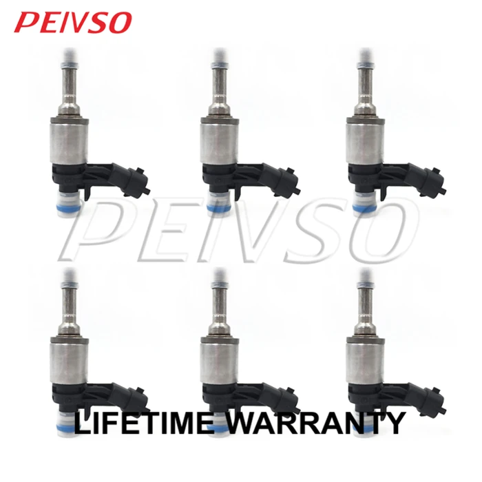 PEIVSO 6pcs 0261500121 FJ1088 AA5Z-9F593-C GDI Fuel Injector For FORD&LINCOLN FLEX / TAURUS / MKS / MKT 3.5L V6 Turbocharged