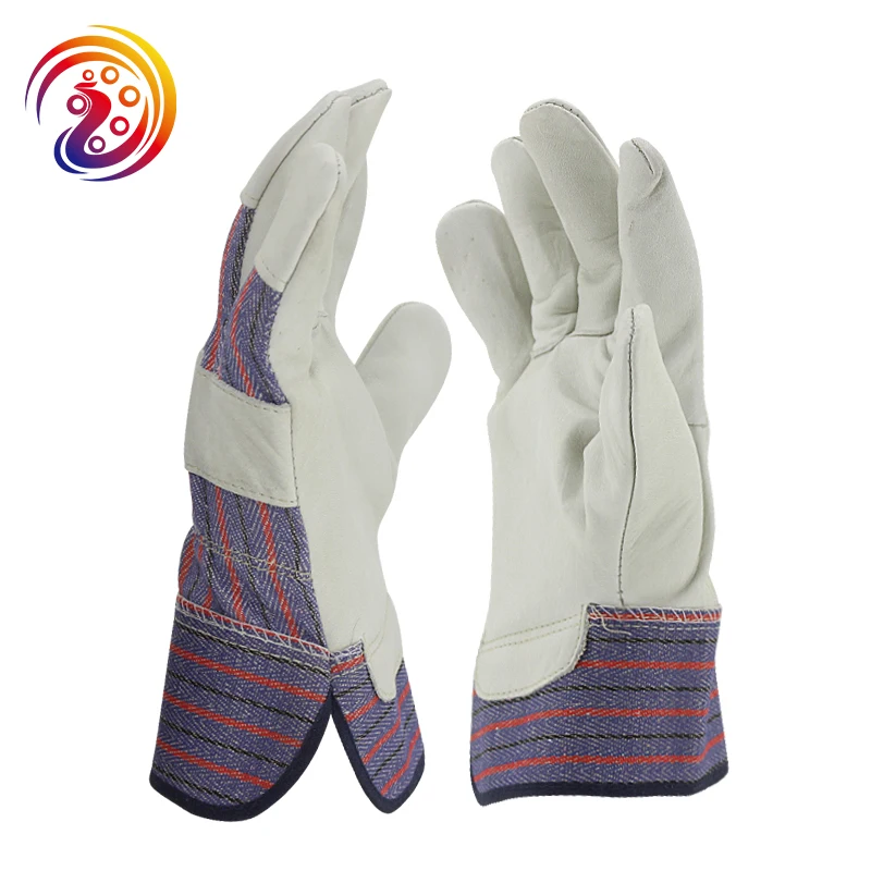 

OLSON DEEPAK Cow Leather Factory Gardening Carrying Welding Protective Work Gloves HY022 Free Shipping