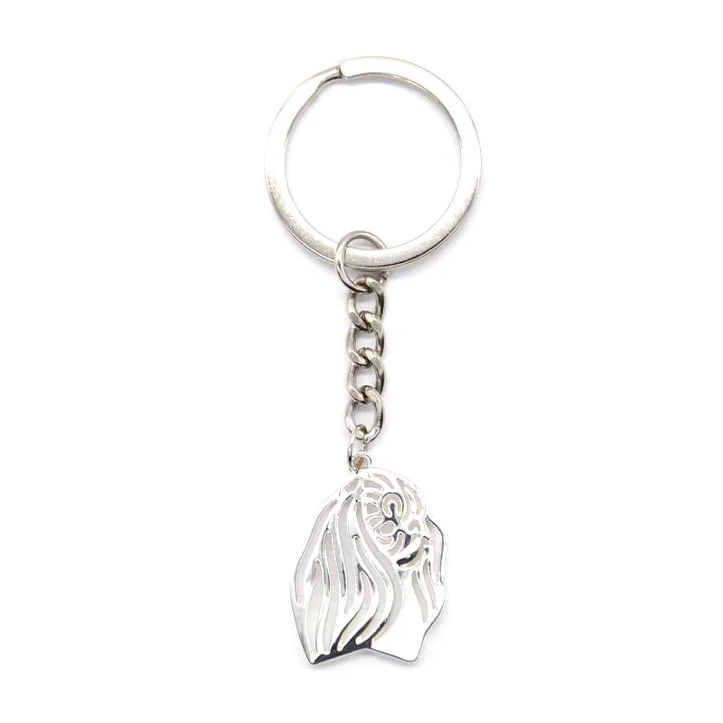 Jewelry Pekingese Dog Key Chains Women's Metal Pet Charm Key Chains