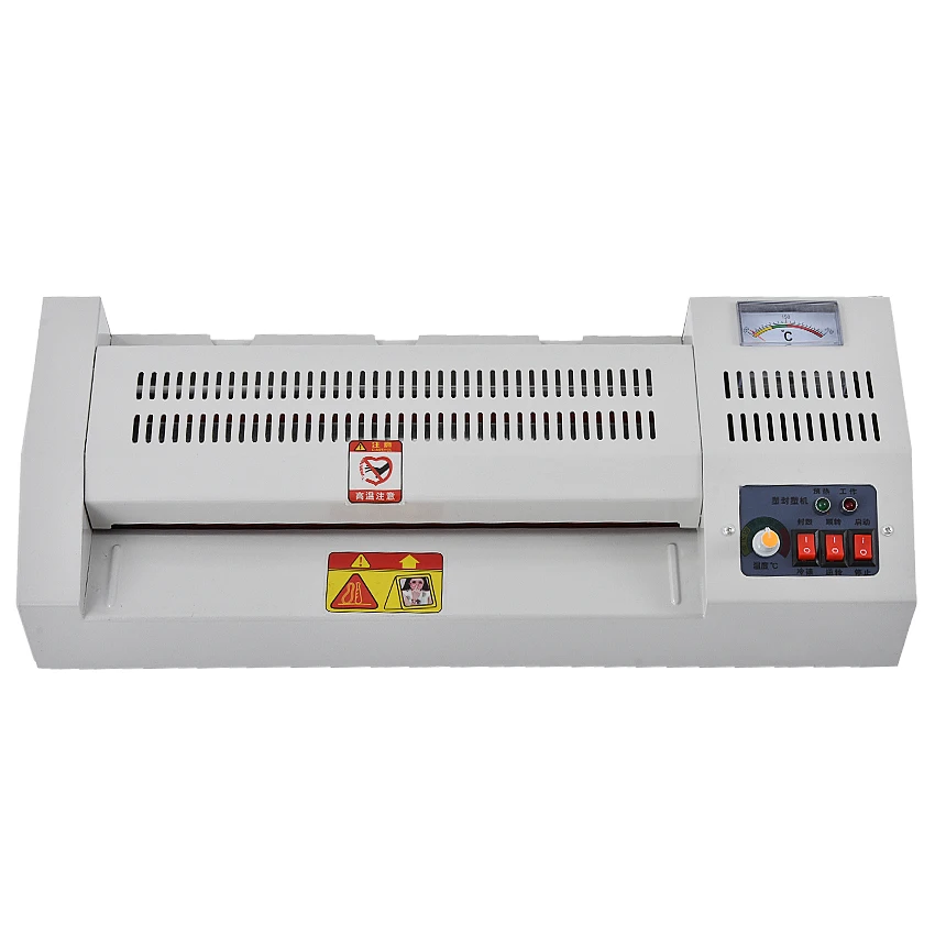 320A1 Level Adjustable Temperature Metal Laminator Hot and Cold A3 Photo A4 Laminating Machine for Office/Home 4 Rollers 320mm