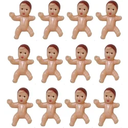 12Pcs Small plastic baby doll baby shower and Ice cube game Dolls For Craft   party table game embellishments decorations 1.3