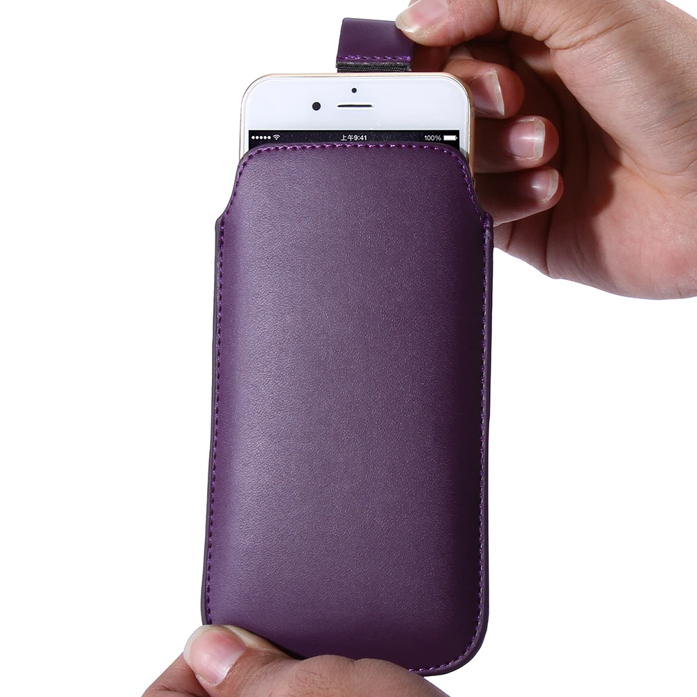 TOKOHANSUN Universal Phone Case For LG PU Leather Pull Tab Sleeve Pouch Bag Cover Cell Phone Cases Bags Shell