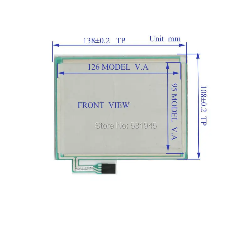 

TP060 6Inch 4line Touch Screen welding 138mm*108mm for GPS CARS 138*108 TOUCHSENSOR Industrial control compatable VN00454084