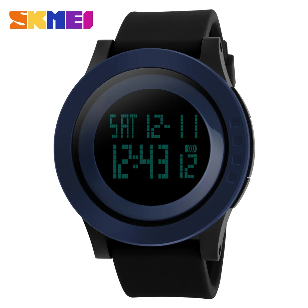 SKMEI-relojes deportivos para hombre y mujer, pulsera Digital LED, resistente al agua, informal, a la moda, para estudiantes