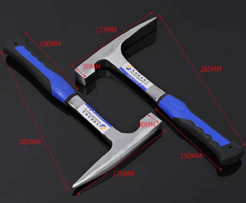 New 1pcs Rock Pick Geology with Pointed Tip & Shock Reduction Grip Chisel Edge Petrographic Geological Hammer