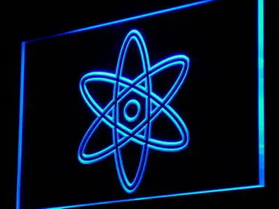 i891 ATOM Symbol Science Display NEW Decor Neon Light Light Signs On/Off Swtich 20+ Colors 5 Sizes