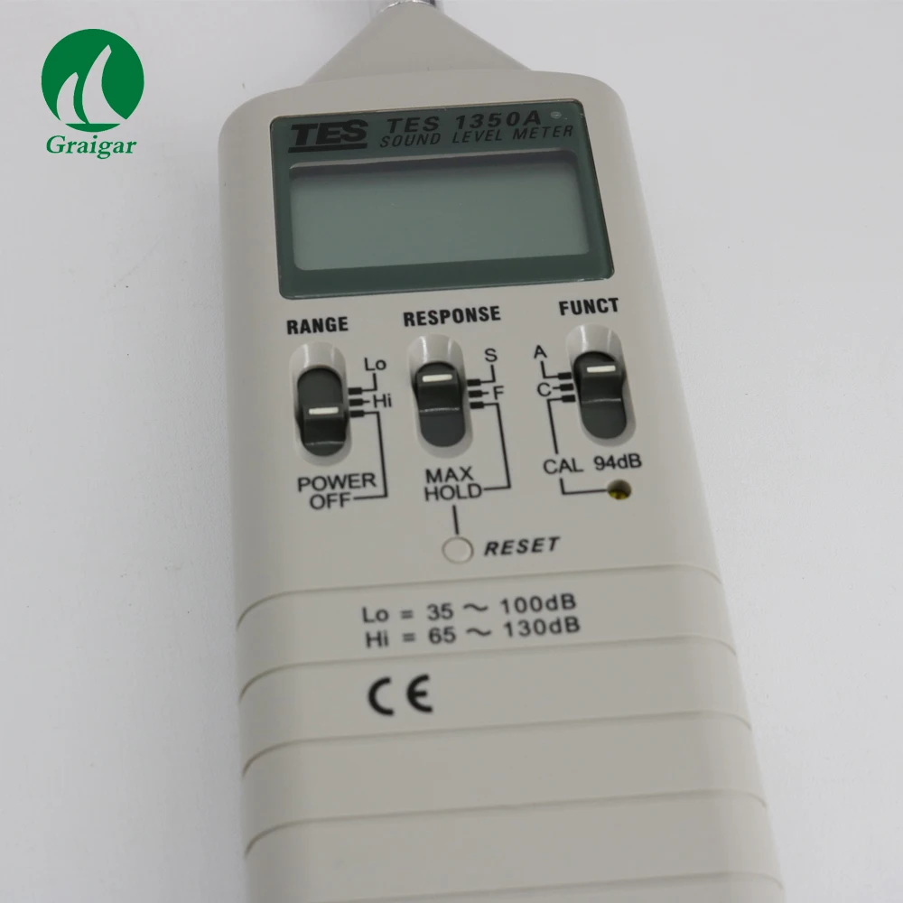 TES-1350A Digital Sound Level Meter Sound Analyzer Frequency Range 31.5Hz to 8KHz