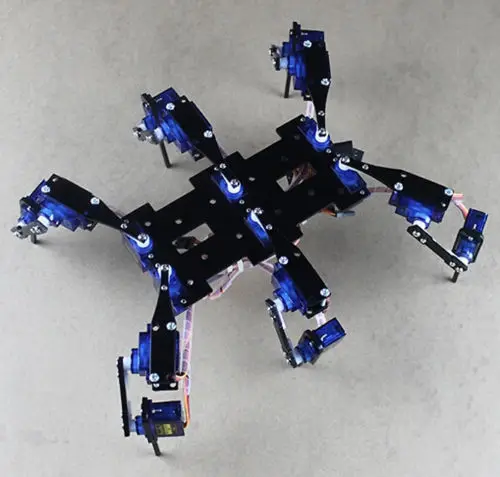 18 DOF Spider Robot Six Feet/Leg Hexapod 4 RC Mini Robotic Frame Chassis For Arduino 9g Servo Control DIY Toy Teaching Projec