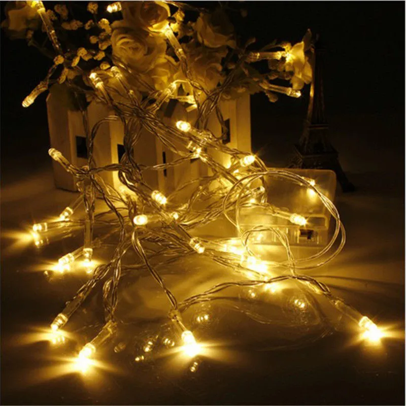 Fairy String Lights AA Battery 10/20/30/40 LED Warm White Light Christmas Party String Lamps Pendant Drop Ornaments Night Decor