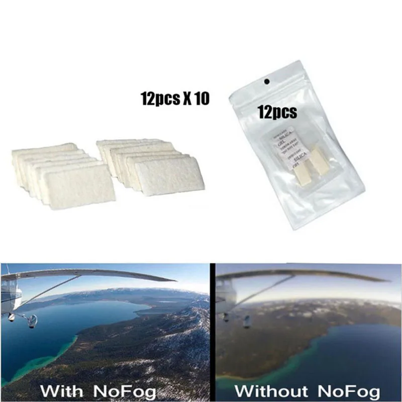 120pcs/lot for Gopro Anti-Fog Inserts Anti Fog Drying Inserts for Gopro Hero 6 5 4 3+ 3 2 SJCAM for Xiaomi yi Action Camera