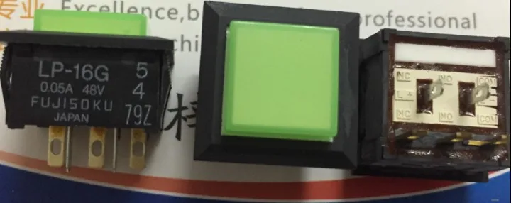 

[VK] original JAPAN LP-16G light touch switch square panel with light green LED 5 pin 17.5*17.5*12.5mm 0.05A 48V LP2S-16G-559-Z