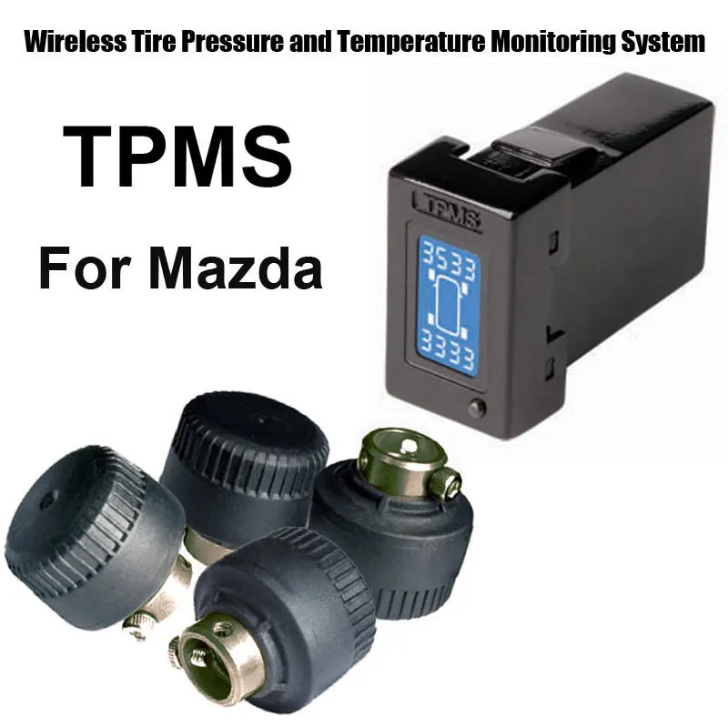 Wireless Tire Pressure Monitoring System Car TPMS for Mazda with 4pcs External sensor