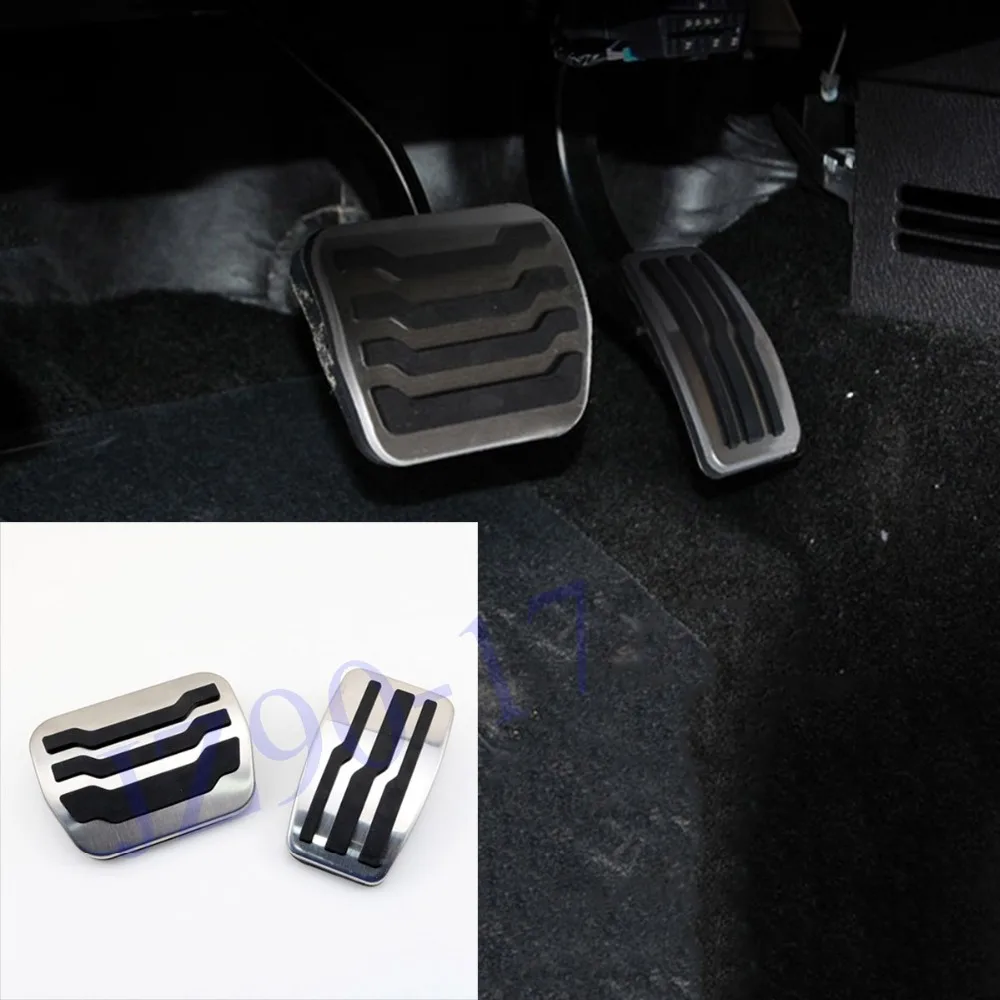 2 Piece/set No Drill Stainless Steel Car Gas Brake Pedal Boots Pedals Cover Fit For Ford F105 F-150 Accessories