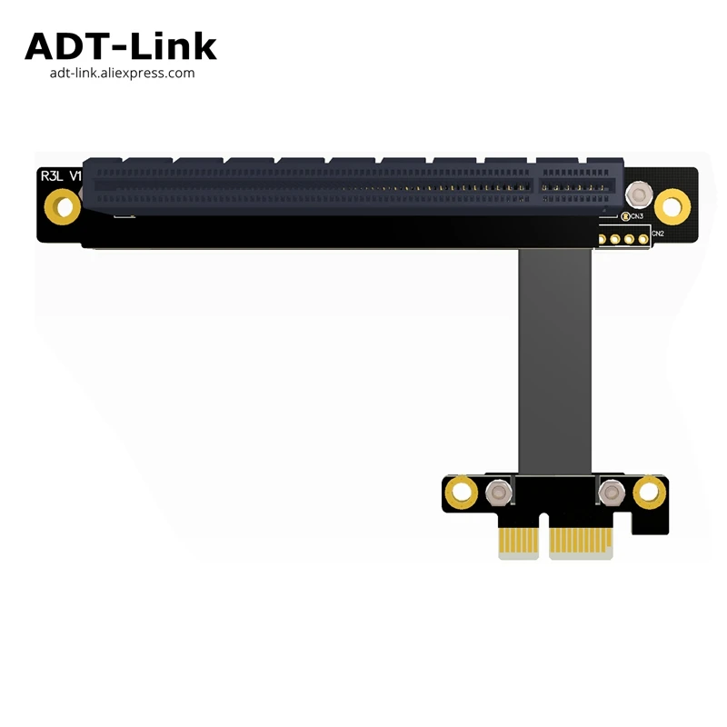 

PCIe 3.0 x1 Male to x16 Female Cable 8G/bps PCI-E III Motherboard 1x 16x Graphics Card Extender Conversion Elbow Left Angled ADT