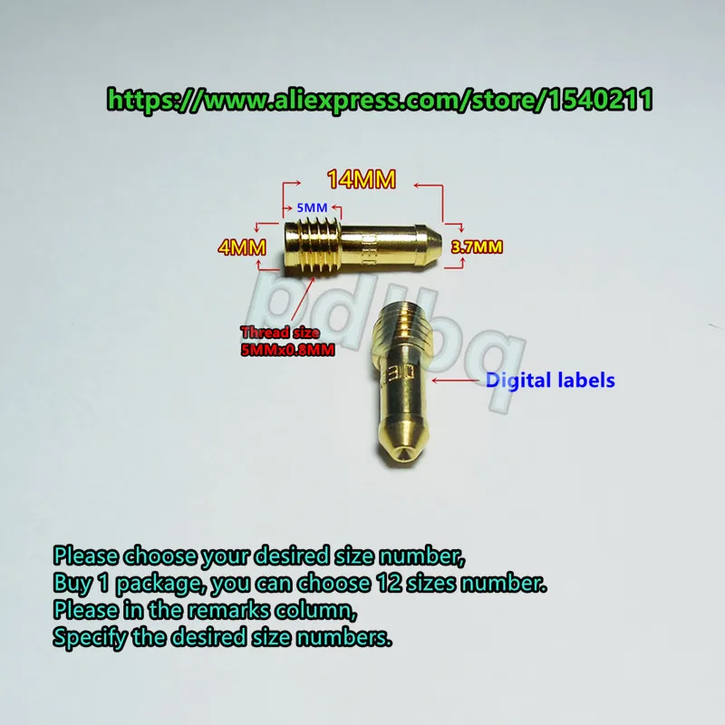 (12pcs / pack) carb N151.067 Pilot Jet KZ1000 GS1000 GS1100 Slow Jet DR-350 XS1100 vice injectors Nozzle