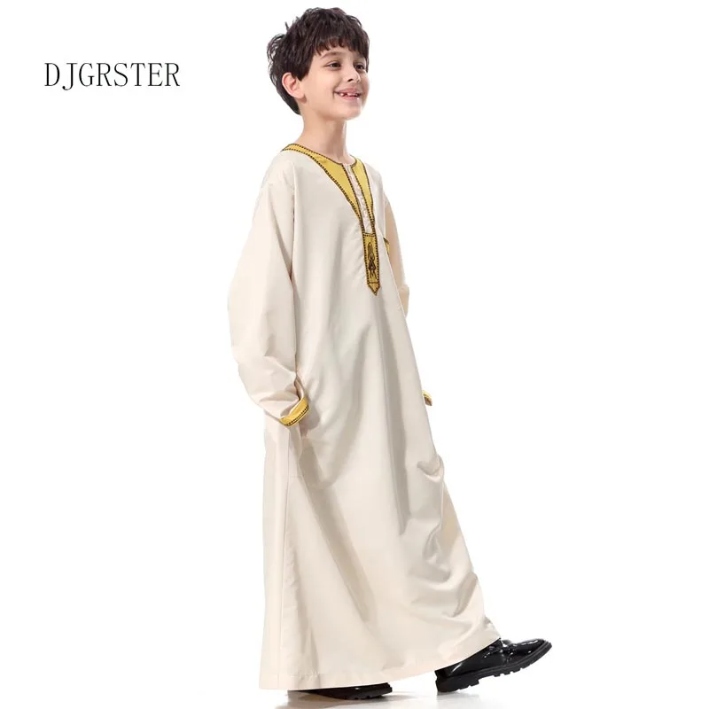 DJGRSTER – caftan Abaya pour hommes, Robes islamiques Jubba Thobe, vêtements islamiques