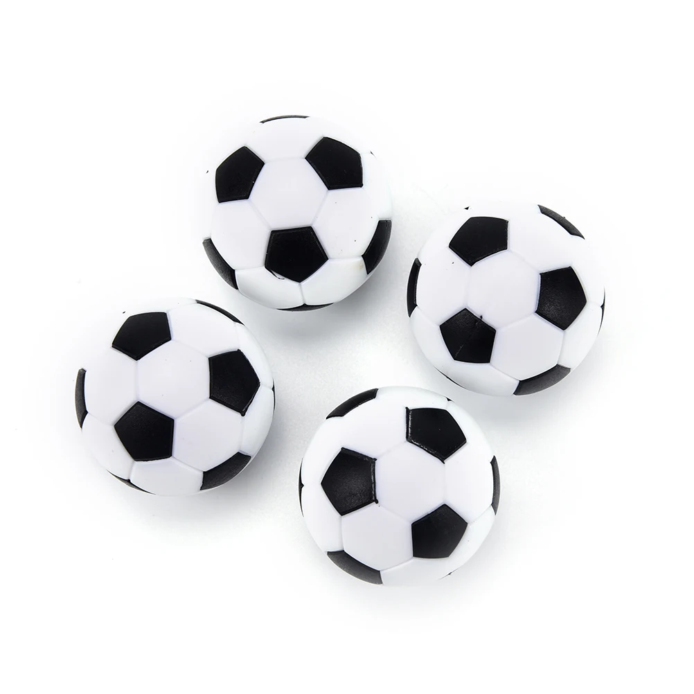 4 pcs 흑백 고품질 수지 foosball 테이블 축구 테이블 공 아기 발 fussball spotrs 선물