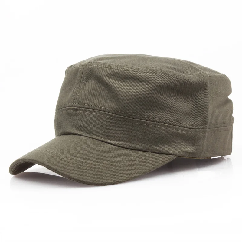 men women casual hat cap summer flat top military army caps cadet hats for male female