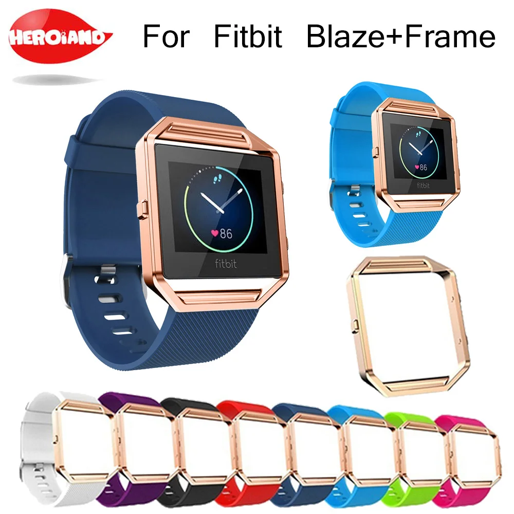 

Спортивный Браслет для Fitbit Blaze Band, мягкий силиконовый сменный ремешок для часов, Ширина 23 мм, для часов Fitbit Blaze с розовым золотым корпусом