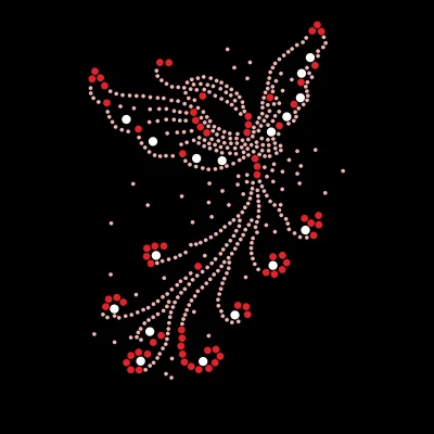 2pc/lot  butterfly rhinestone pattern iron rhinestone transfer designs hot fix rhinestone rhinestones patches for shirt